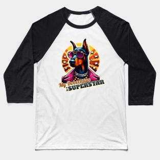 Discostar Doberman Baseball T-Shirt
